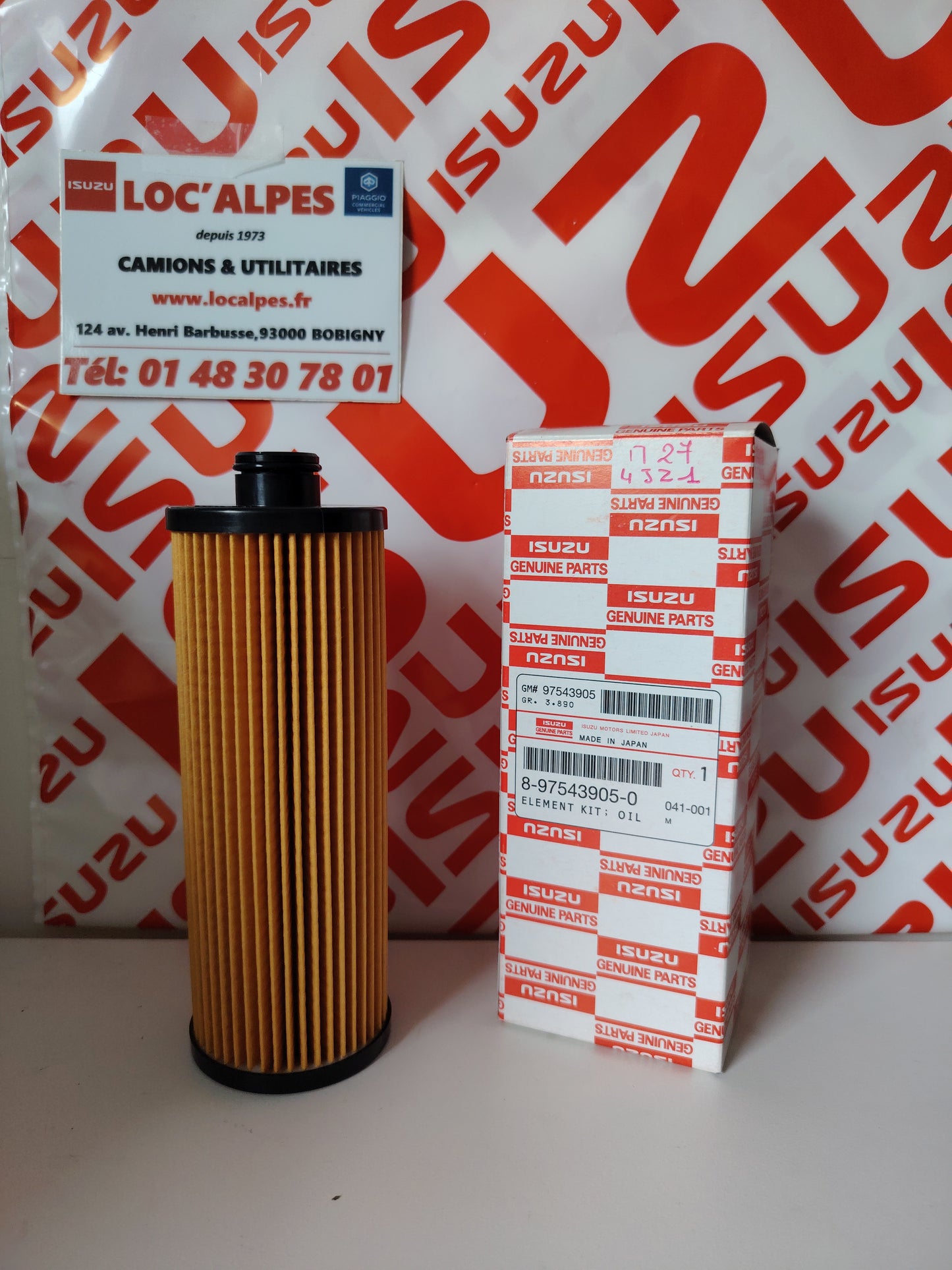 Filtre à huile isuzu M27 4jz1 8975439050